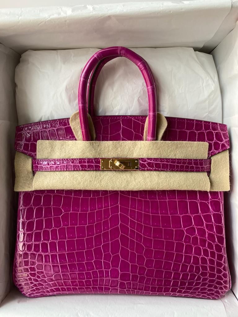 Hermes Special Order (HSS) Birkin 30 Rose Scheherazade Shiny Niloticus Crocodile Gold Hardware