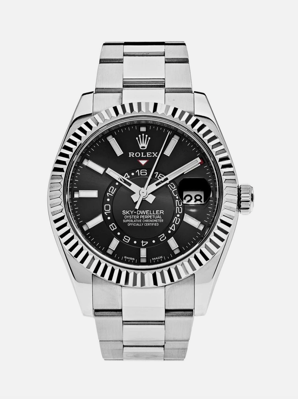 Rolex Sky-Dweller Stainless Steel Black Dial Oyster Bracelet 326934